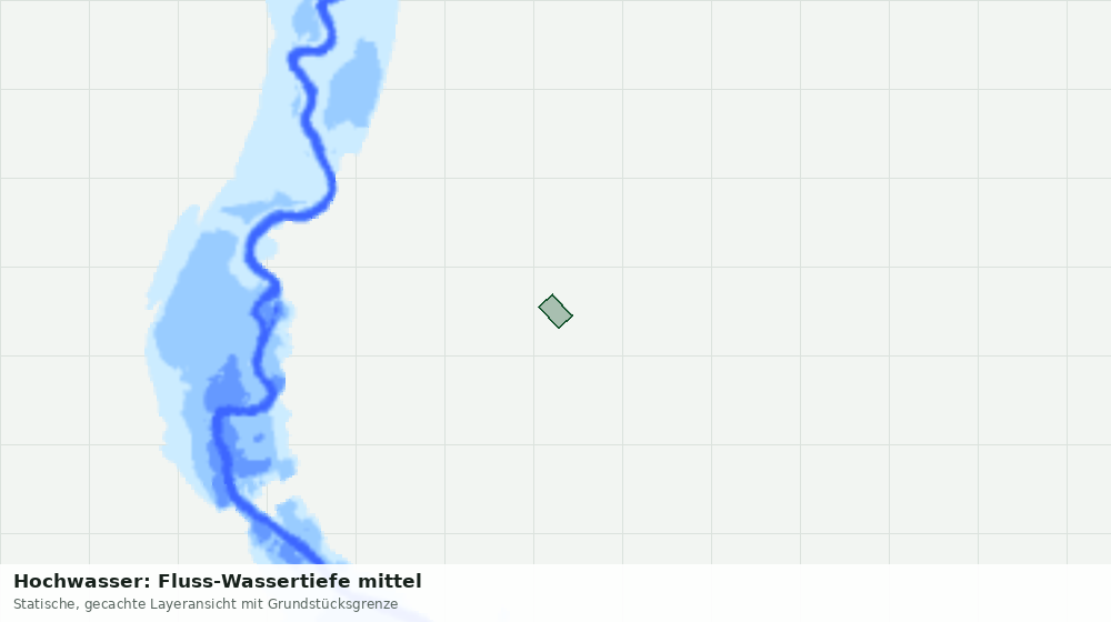 Statische Kartenansicht: Hochwasser: Fluss-Wassertiefe mittel