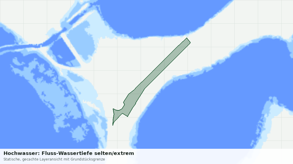 Statische Kartenansicht: Hochwasser: Fluss-Wassertiefe selten/extrem
