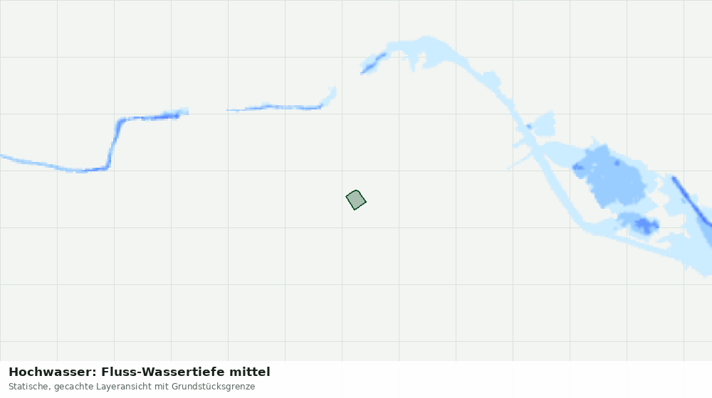 Statische Kartenansicht: Hochwasser: Fluss-Wassertiefe mittel
