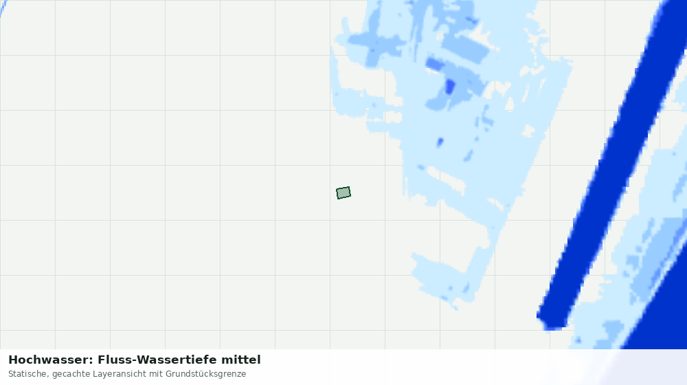 Statische Kartenansicht: Hochwasser: Fluss-Wassertiefe mittel