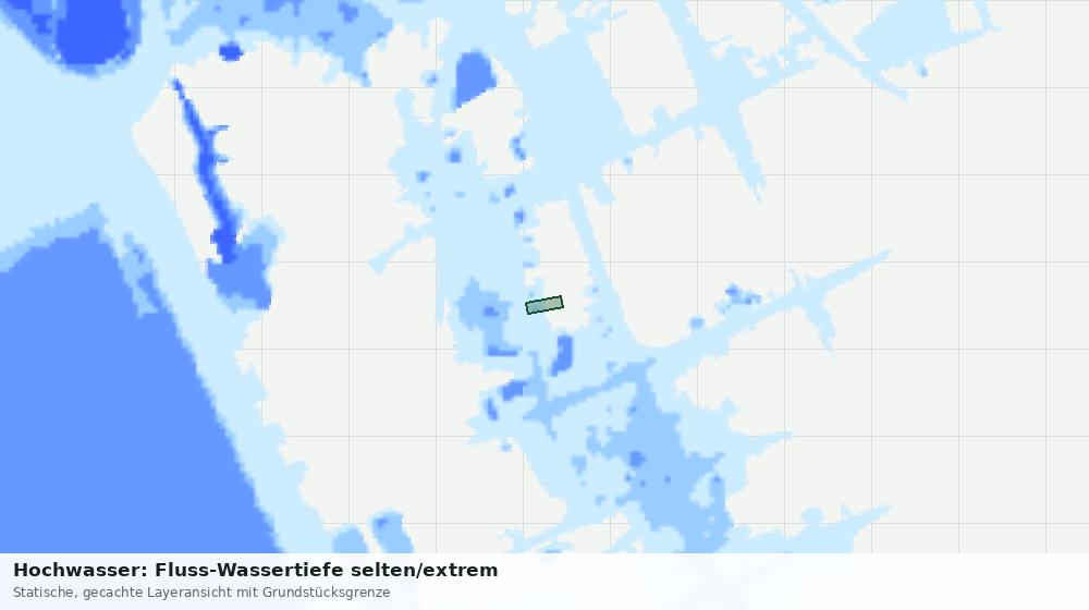 Statische Kartenansicht: Hochwasser: Fluss-Wassertiefe selten/extrem