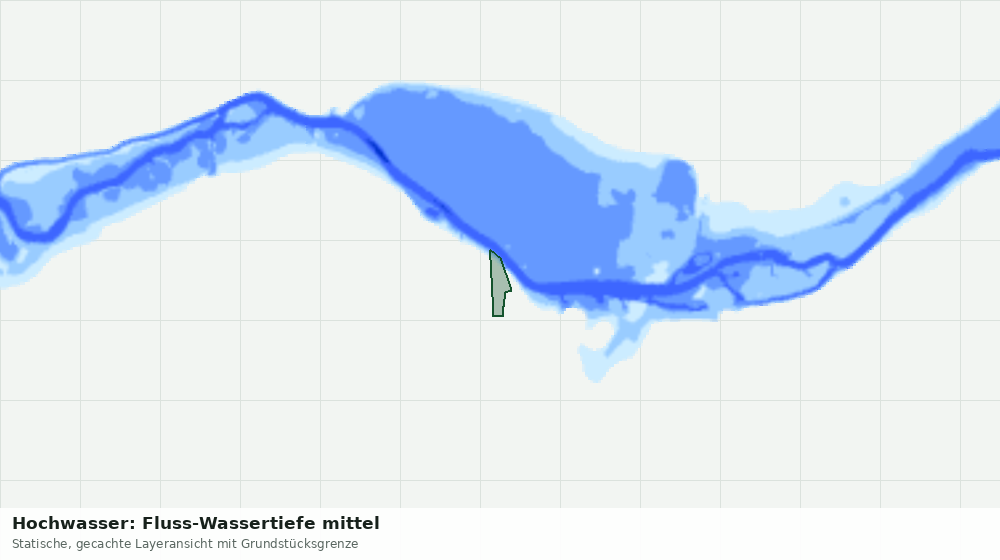 Statische Kartenansicht: Hochwasser: Fluss-Wassertiefe mittel