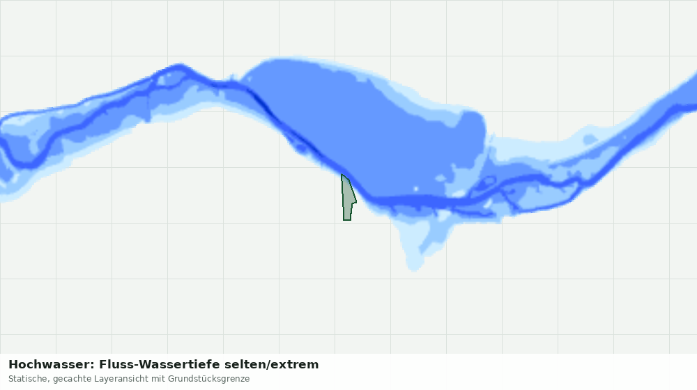 Statische Kartenansicht: Hochwasser: Fluss-Wassertiefe selten/extrem