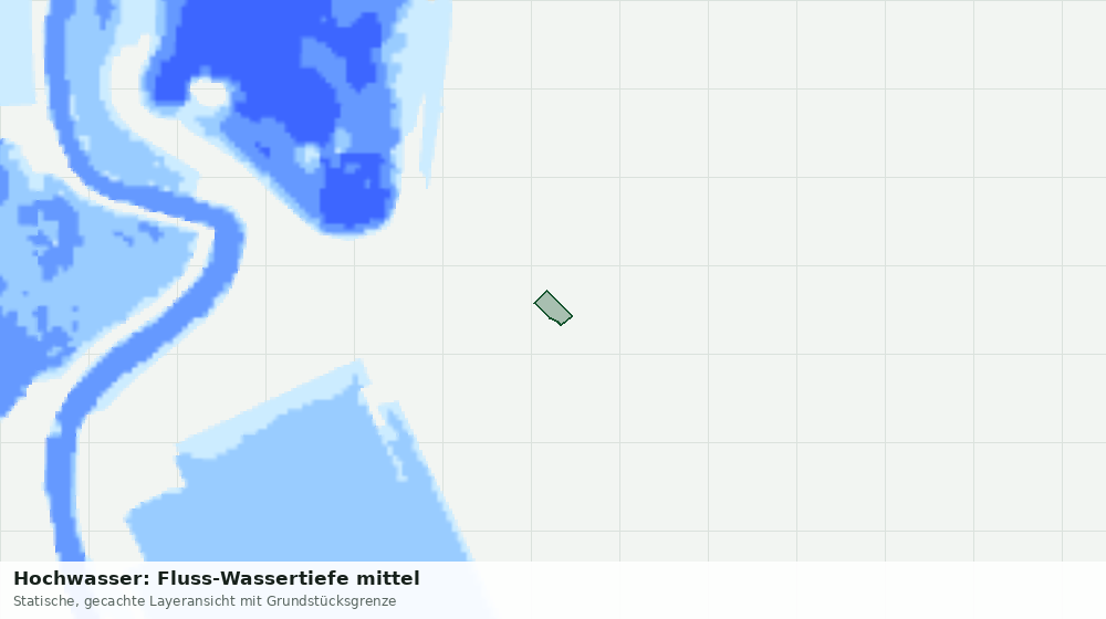 Statische Kartenansicht: Hochwasser: Fluss-Wassertiefe mittel