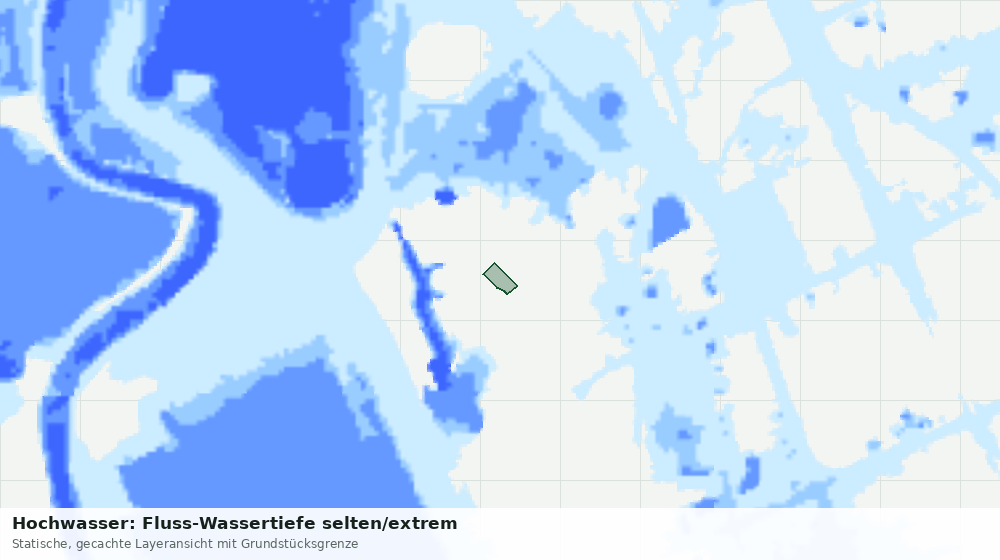 Statische Kartenansicht: Hochwasser: Fluss-Wassertiefe selten/extrem