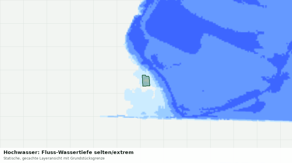 Statische Kartenansicht: Hochwasser: Fluss-Wassertiefe selten/extrem