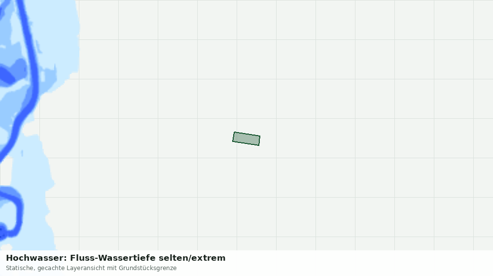 Statische Kartenansicht: Hochwasser: Fluss-Wassertiefe selten/extrem