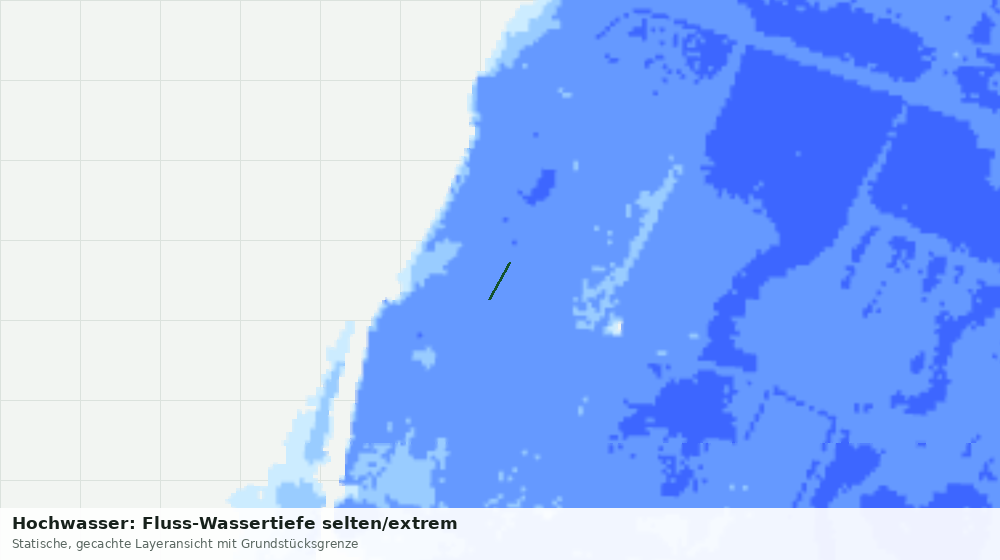 Statische Kartenansicht: Hochwasser: Fluss-Wassertiefe selten/extrem