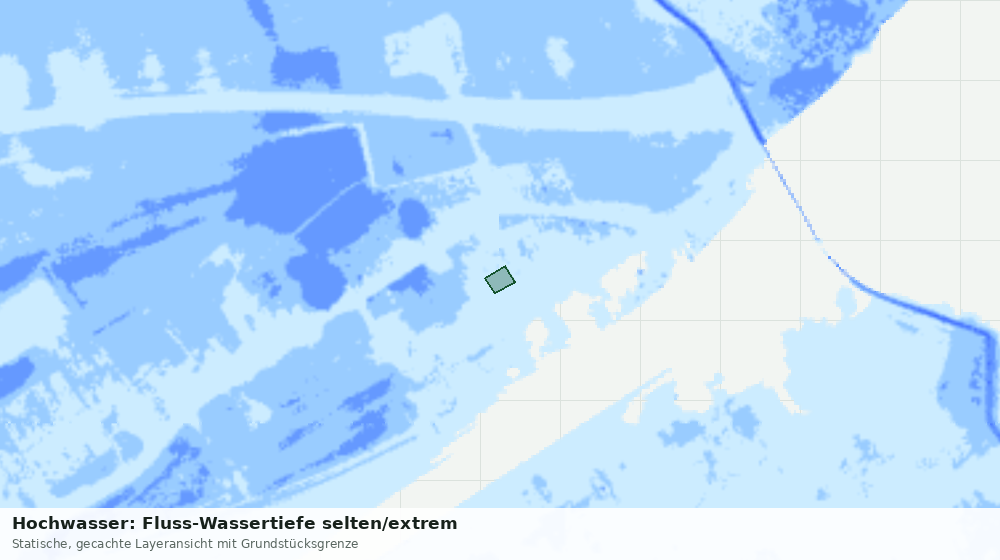 Statische Kartenansicht: Hochwasser: Fluss-Wassertiefe selten/extrem