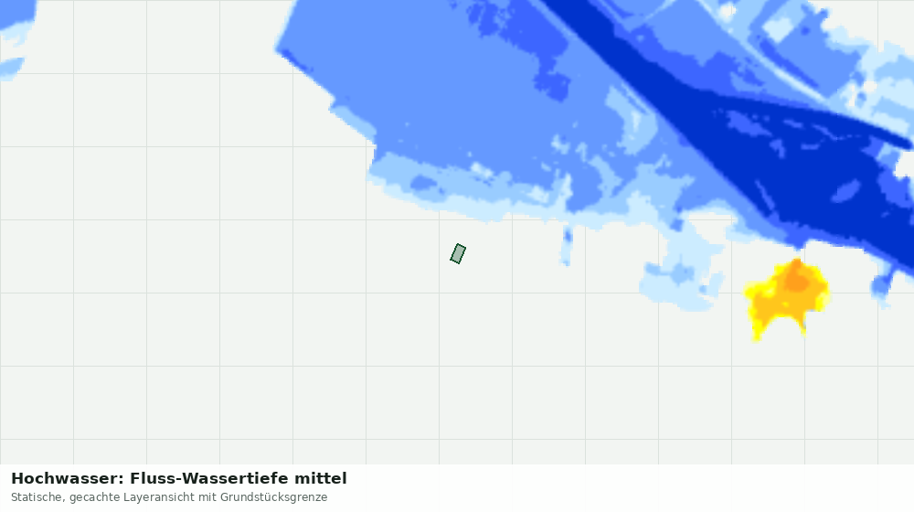 Statische Kartenansicht: Hochwasser: Fluss-Wassertiefe mittel