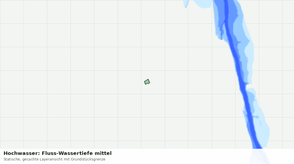Statische Kartenansicht: Hochwasser: Fluss-Wassertiefe mittel