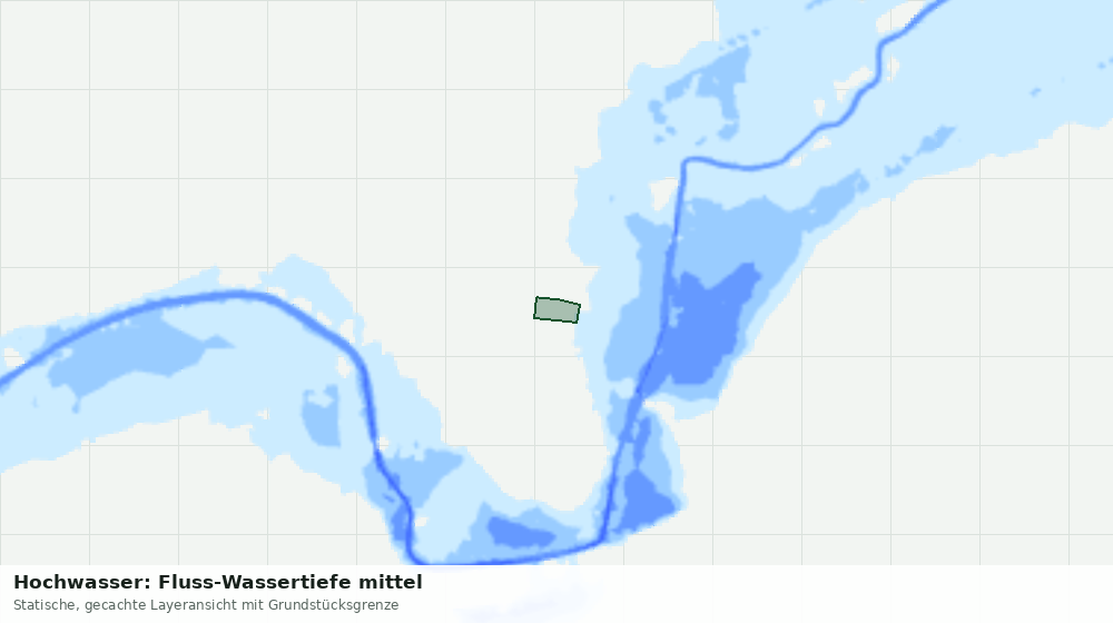 Statische Kartenansicht: Hochwasser: Fluss-Wassertiefe mittel