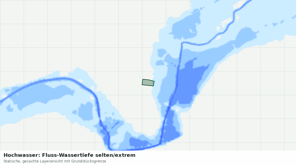 Statische Kartenansicht: Hochwasser: Fluss-Wassertiefe selten/extrem