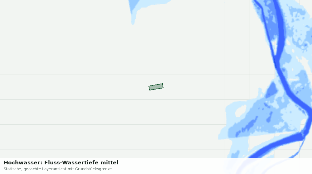 Statische Kartenansicht: Hochwasser: Fluss-Wassertiefe mittel