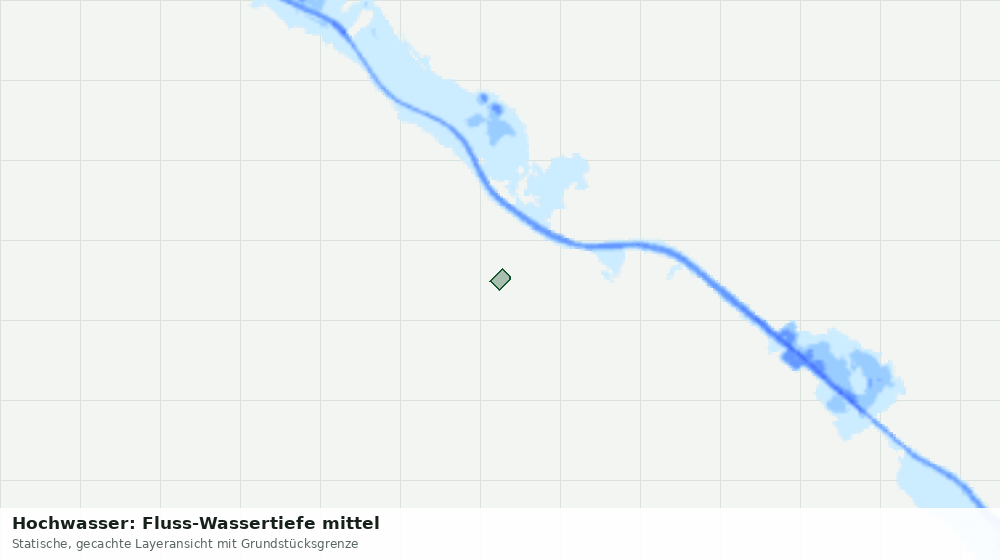 Statische Kartenansicht: Hochwasser: Fluss-Wassertiefe mittel