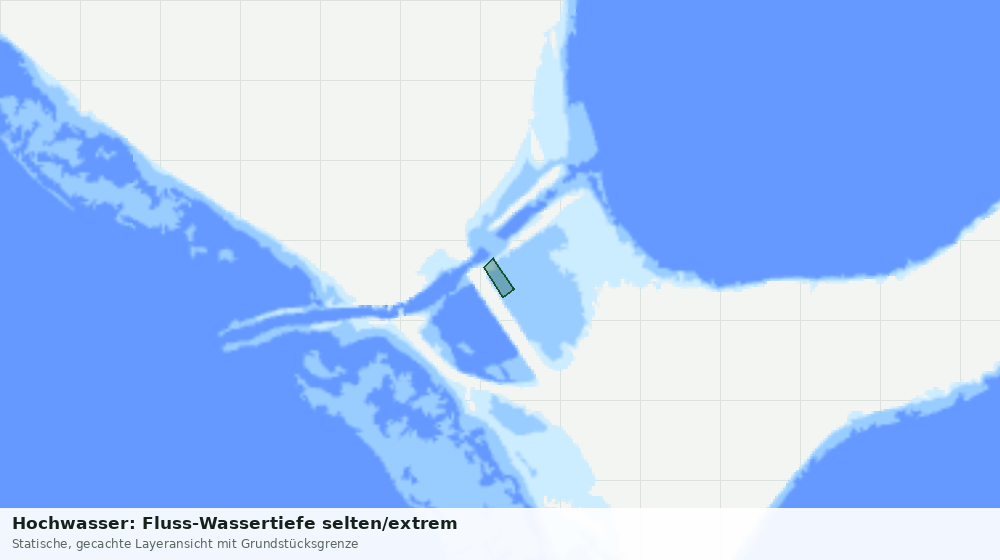 Statische Kartenansicht: Hochwasser: Fluss-Wassertiefe selten/extrem