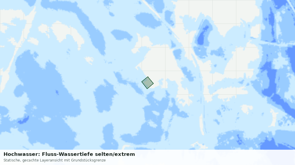 Statische Kartenansicht: Hochwasser: Fluss-Wassertiefe selten/extrem