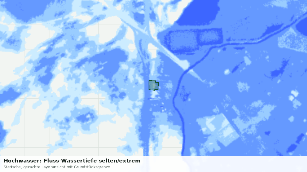 Statische Kartenansicht: Hochwasser: Fluss-Wassertiefe selten/extrem