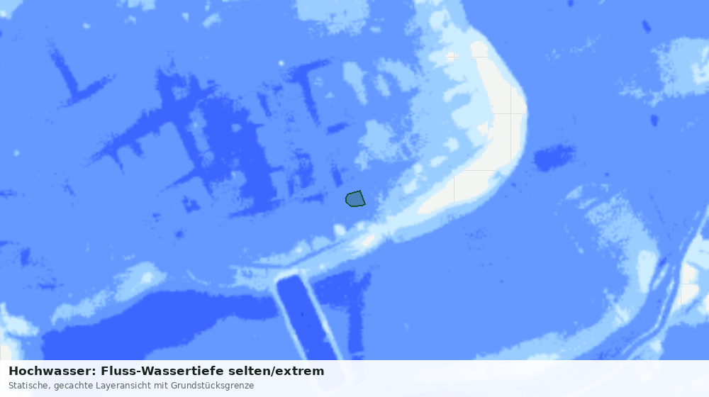 Statische Kartenansicht: Hochwasser: Fluss-Wassertiefe selten/extrem