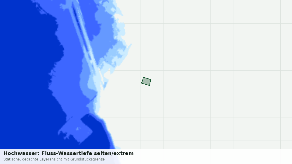 Statische Kartenansicht: Hochwasser: Fluss-Wassertiefe selten/extrem