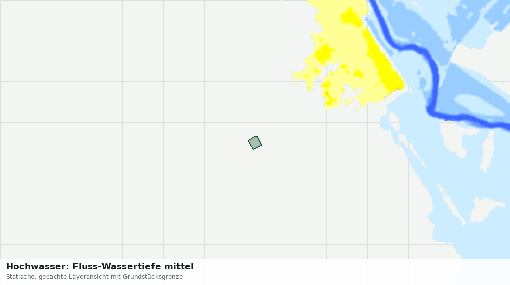 Statische Kartenansicht: Hochwasser: Fluss-Wassertiefe mittel