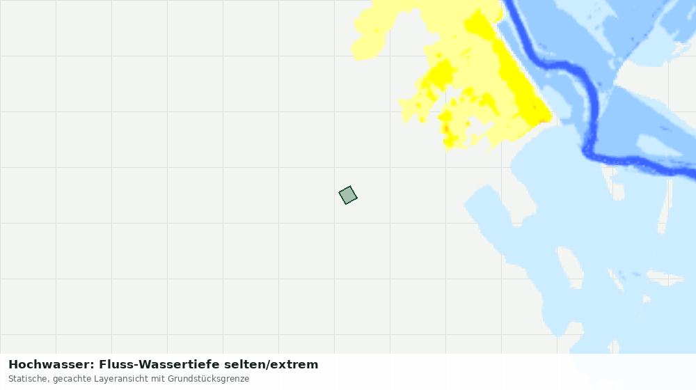 Statische Kartenansicht: Hochwasser: Fluss-Wassertiefe selten/extrem