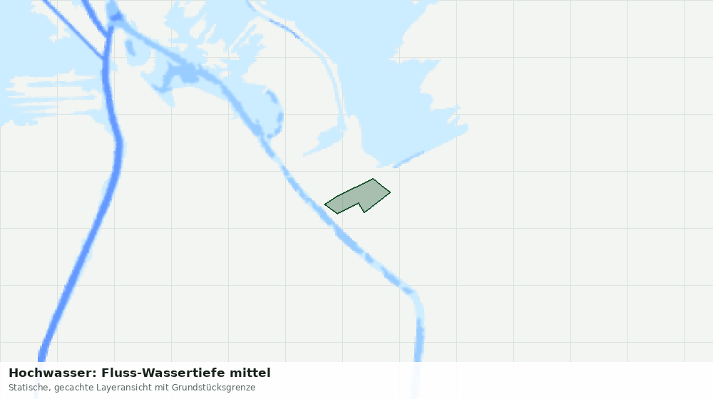 Statische Kartenansicht: Hochwasser: Fluss-Wassertiefe mittel