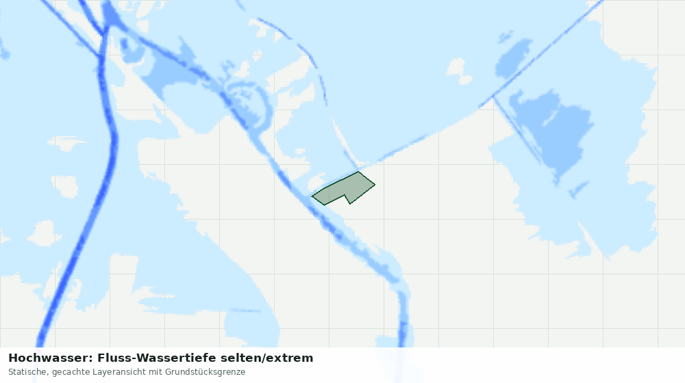Statische Kartenansicht: Hochwasser: Fluss-Wassertiefe selten/extrem