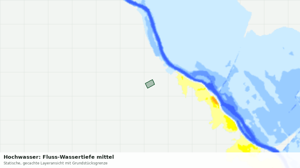 Statische Kartenansicht: Hochwasser: Fluss-Wassertiefe mittel