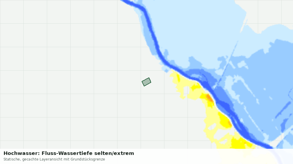 Statische Kartenansicht: Hochwasser: Fluss-Wassertiefe selten/extrem