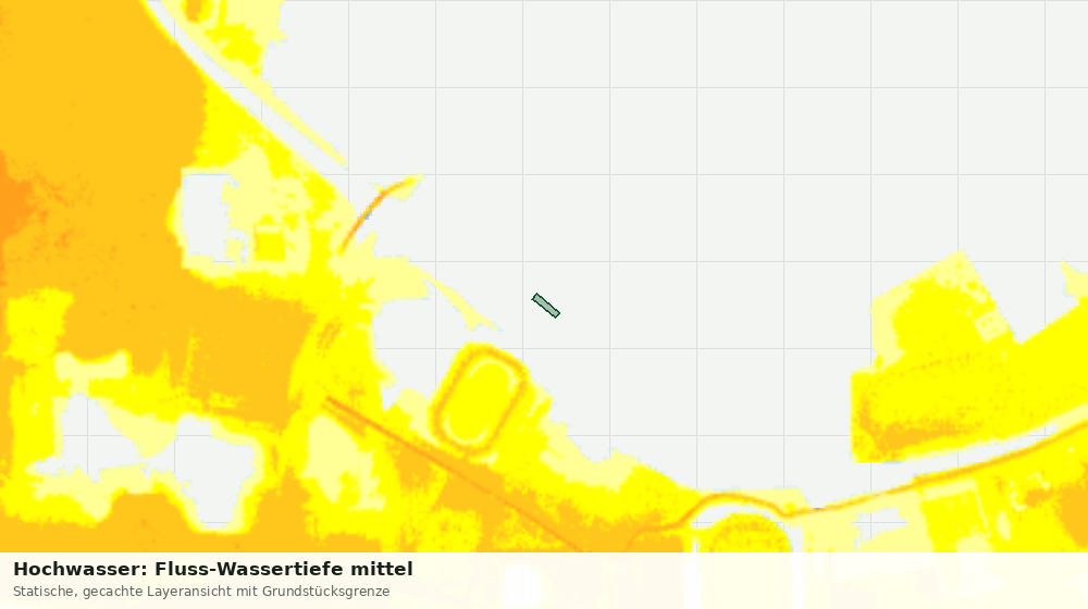 Statische Kartenansicht: Hochwasser: Fluss-Wassertiefe mittel