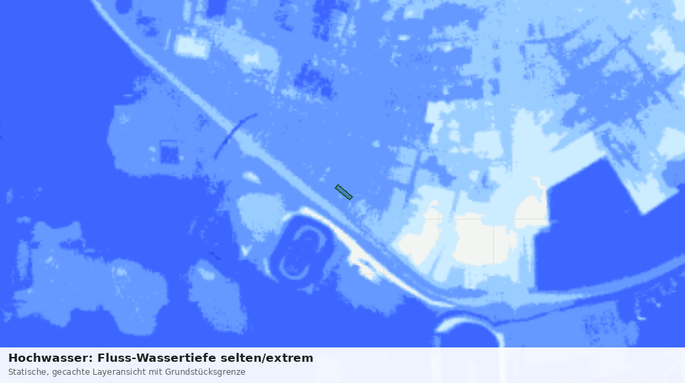 Statische Kartenansicht: Hochwasser: Fluss-Wassertiefe selten/extrem