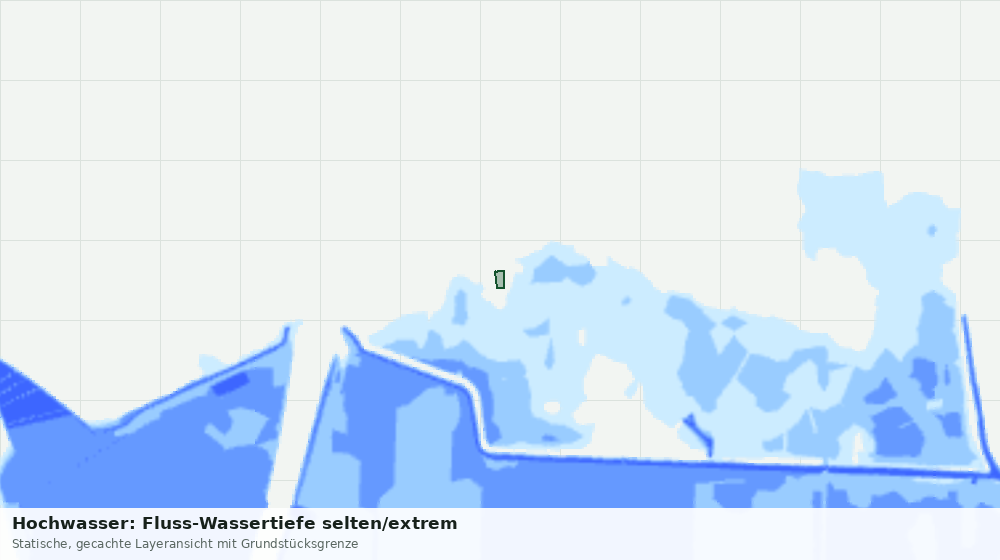 Statische Kartenansicht: Hochwasser: Fluss-Wassertiefe selten/extrem