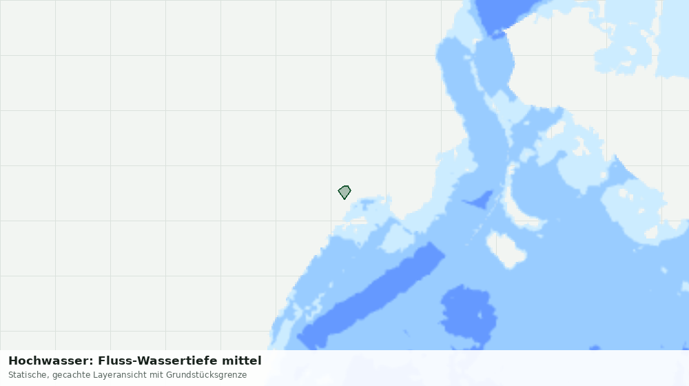 Statische Kartenansicht: Hochwasser: Fluss-Wassertiefe mittel