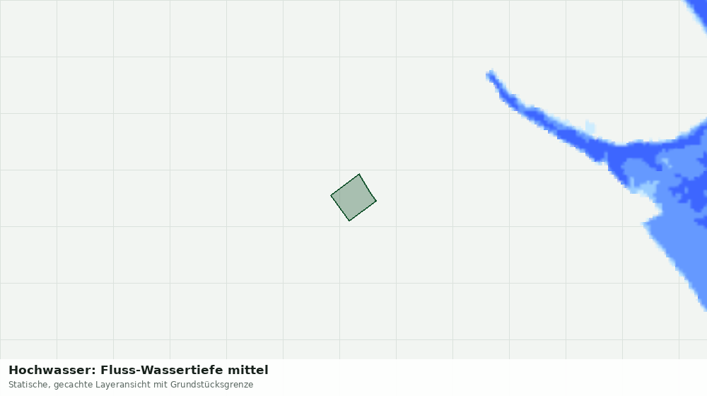 Statische Kartenansicht: Hochwasser: Fluss-Wassertiefe mittel