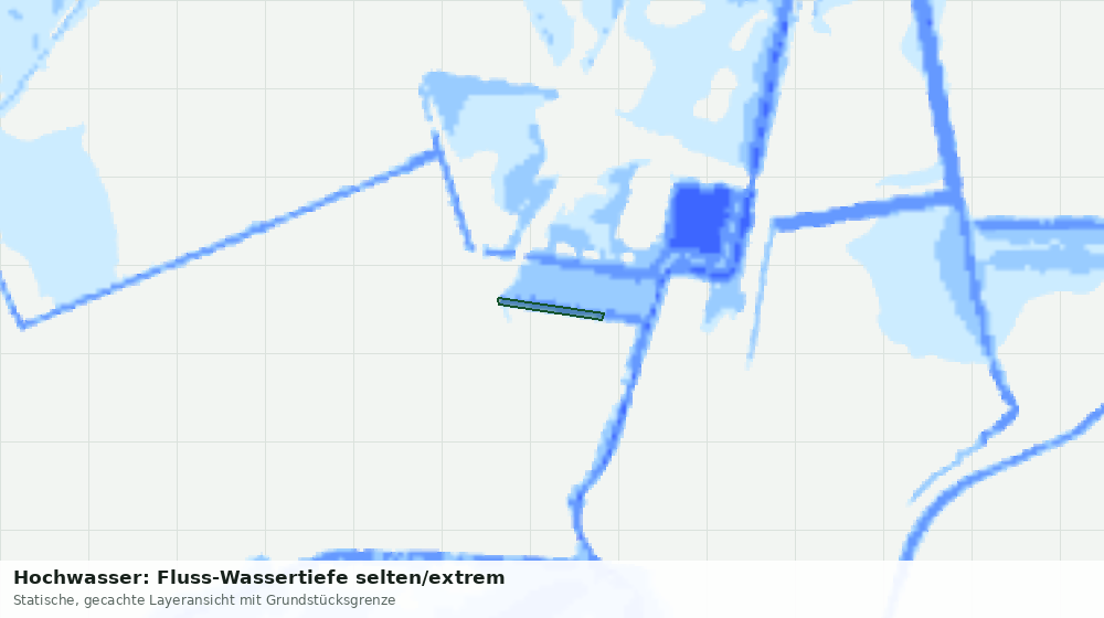 Statische Kartenansicht: Hochwasser: Fluss-Wassertiefe selten/extrem