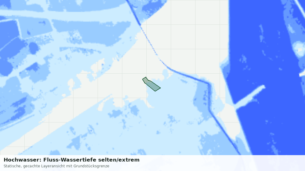 Statische Kartenansicht: Hochwasser: Fluss-Wassertiefe selten/extrem