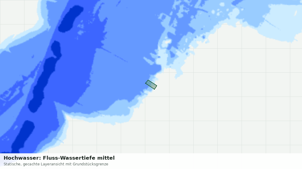 Statische Kartenansicht: Hochwasser: Fluss-Wassertiefe mittel