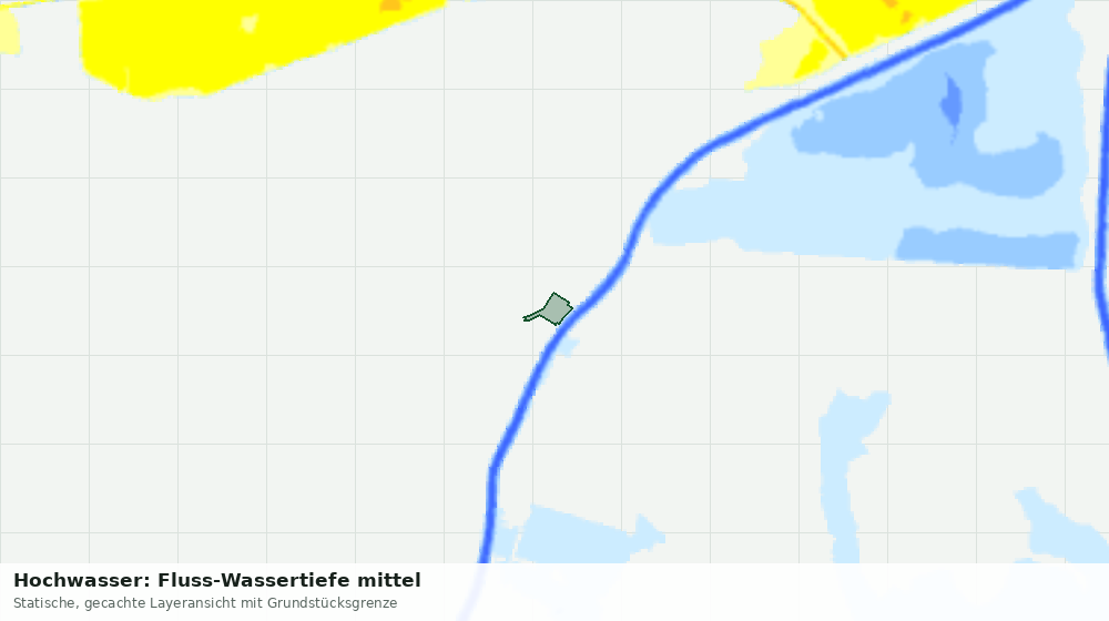 Statische Kartenansicht: Hochwasser: Fluss-Wassertiefe mittel