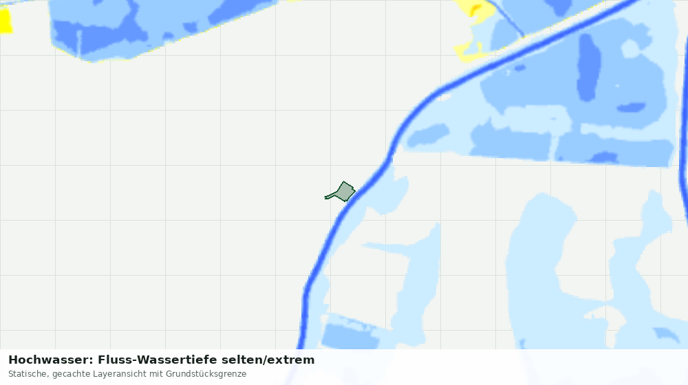 Statische Kartenansicht: Hochwasser: Fluss-Wassertiefe selten/extrem