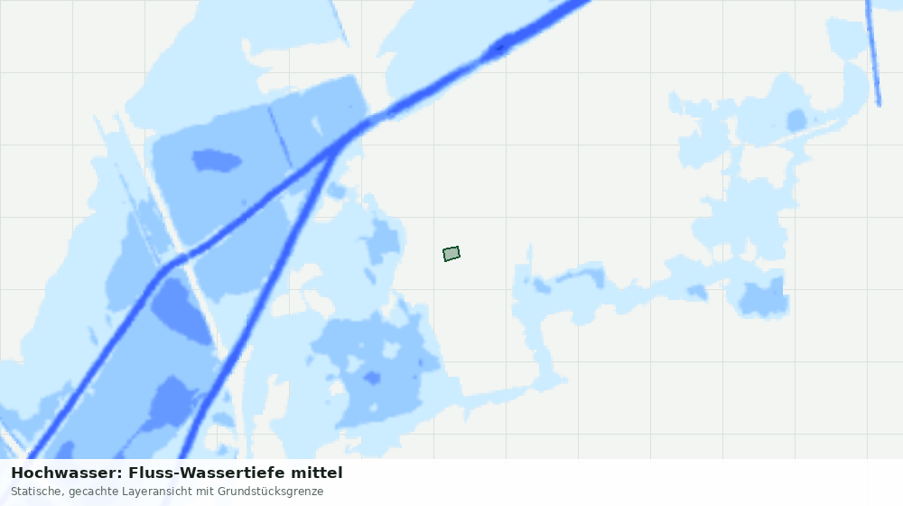 Statische Kartenansicht: Hochwasser: Fluss-Wassertiefe mittel