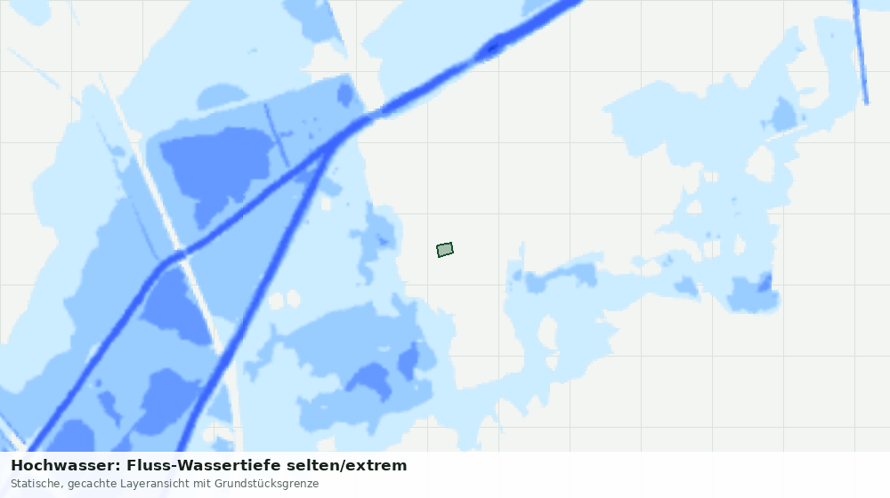 Statische Kartenansicht: Hochwasser: Fluss-Wassertiefe selten/extrem