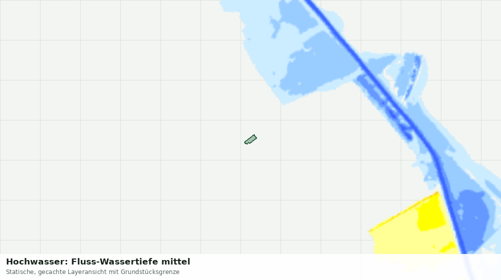 Statische Kartenansicht: Hochwasser: Fluss-Wassertiefe mittel