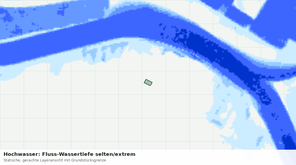 Statische Kartenansicht: Hochwasser: Fluss-Wassertiefe selten/extrem