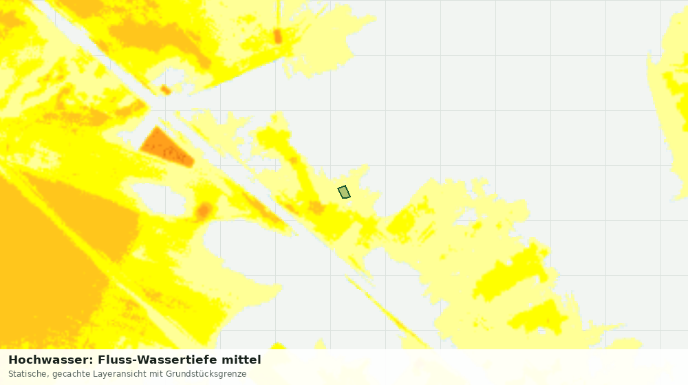 Statische Kartenansicht: Hochwasser: Fluss-Wassertiefe mittel