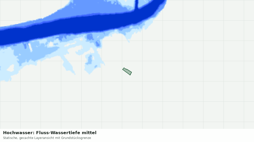 Statische Kartenansicht: Hochwasser: Fluss-Wassertiefe mittel