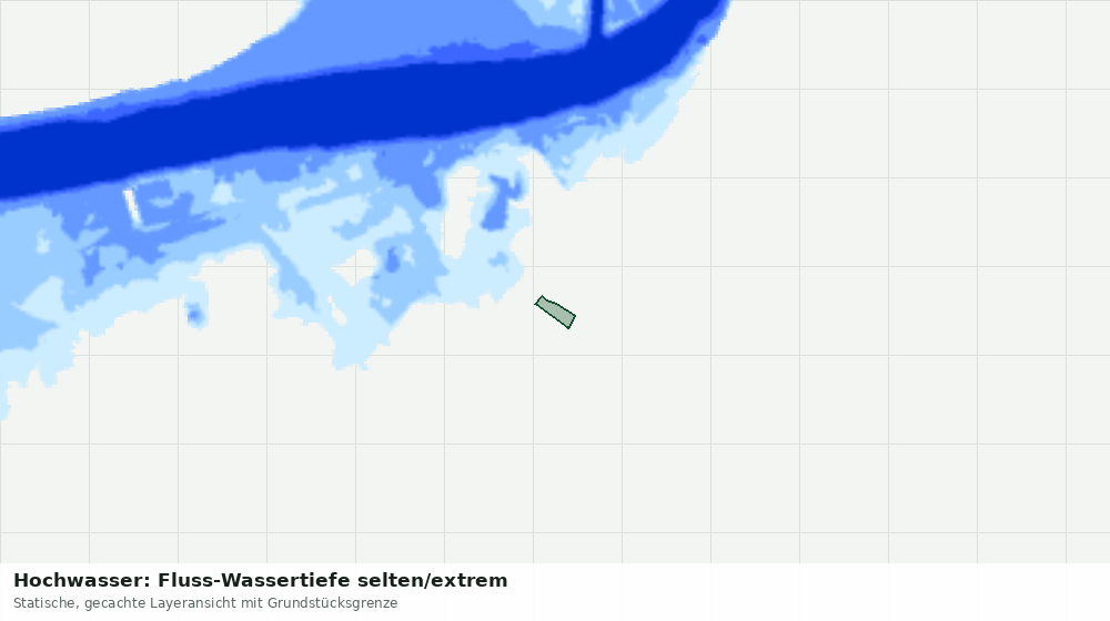 Statische Kartenansicht: Hochwasser: Fluss-Wassertiefe selten/extrem