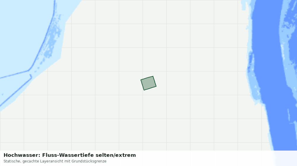 Statische Kartenansicht: Hochwasser: Fluss-Wassertiefe selten/extrem
