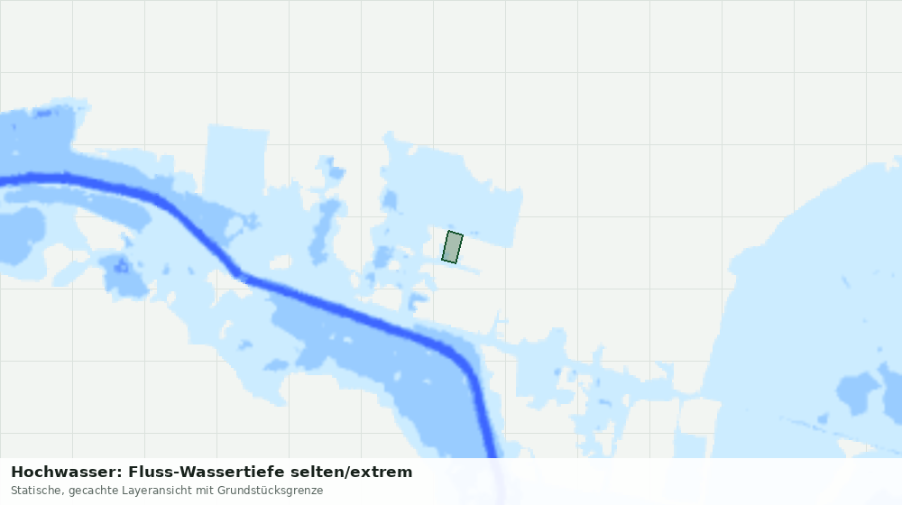 Statische Kartenansicht: Hochwasser: Fluss-Wassertiefe selten/extrem