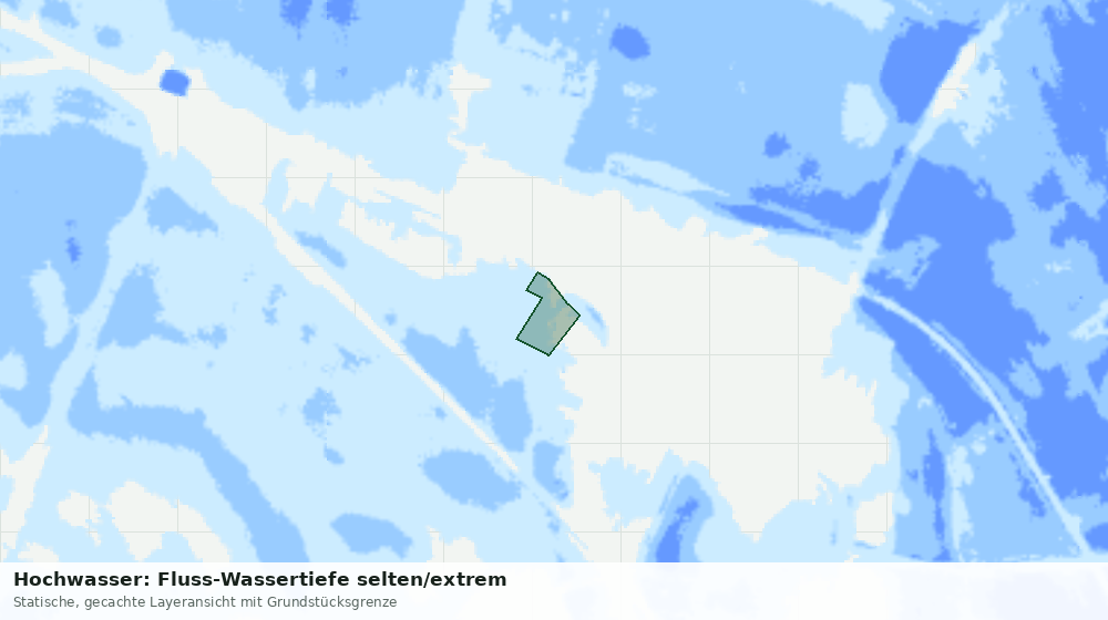 Statische Kartenansicht: Hochwasser: Fluss-Wassertiefe selten/extrem